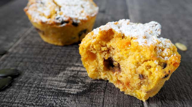 Gluten-free pumpkin cranberry muffin