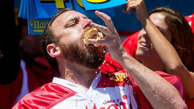 Joey Chestnut at Nathan's Hot Dog Eating Contest