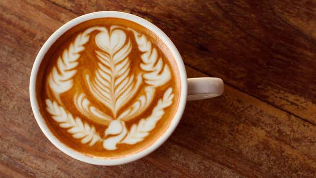 Coffee latte with art