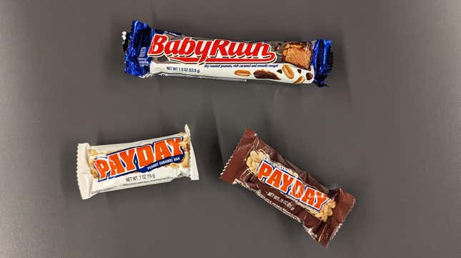 PayDay, Chocolatey PayDay, and Baby Ruth