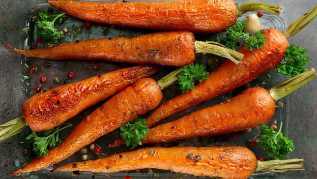 Grilled BBQ carrots
