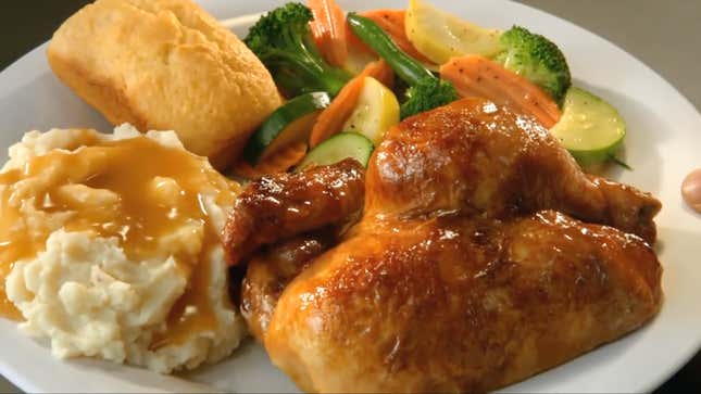 boston market dinner on plate