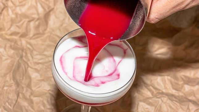 Clover Club cocktail, which uses egg whites