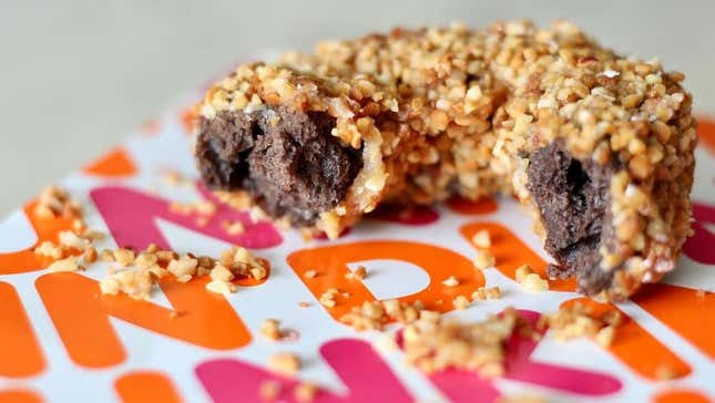 Dunkin' doughnut crumbled