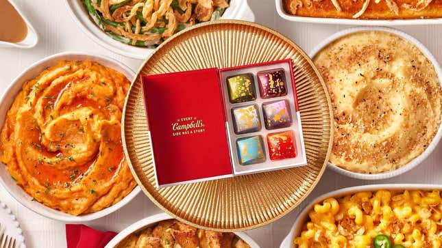 Campbell’s partnered with chocolatier Phillip Ashley to create chocolates inspired by Thanksgiving side dishes.