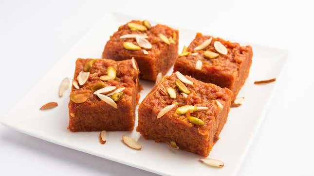 Carrot Halwa Blondie Bars