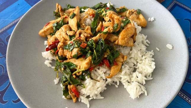 chicken stir-fry with rice