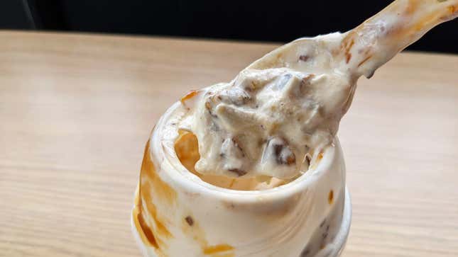 McDonald's McFlurry with spoon dipping in