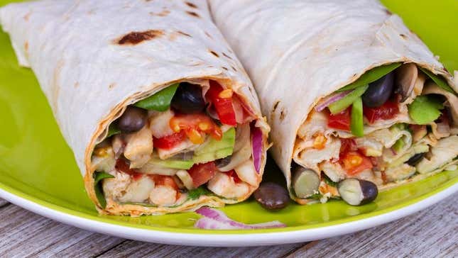 chicken burritos with black beans